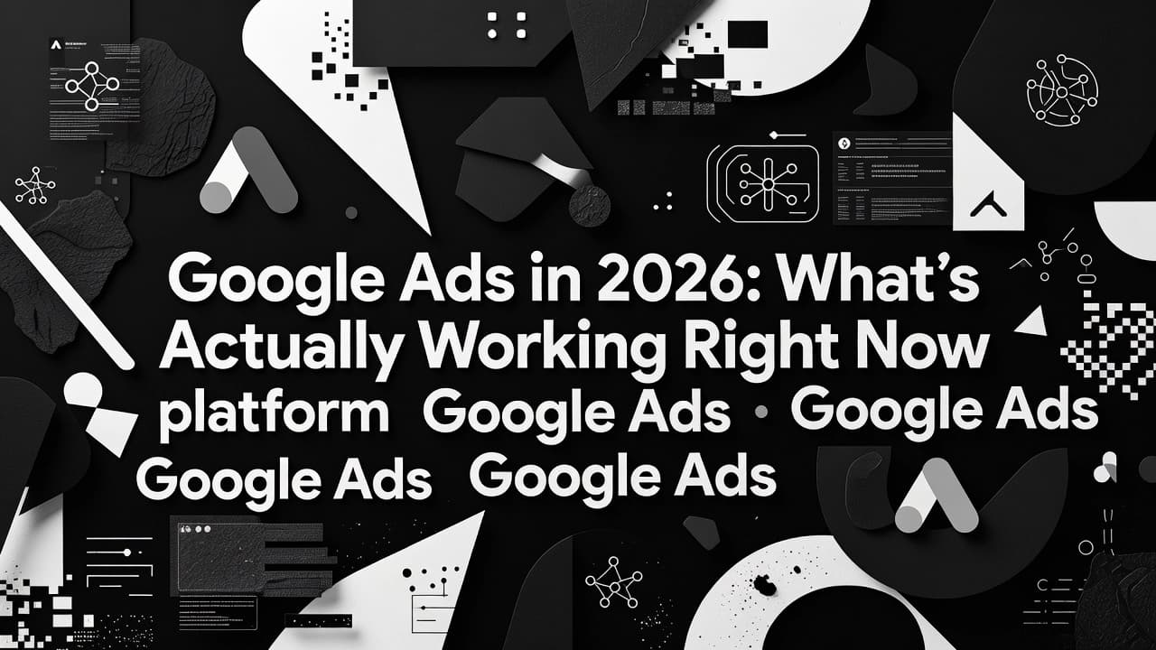 Professional header image for list-based article: Google Ads in 2026: What's Actually Working Right Now