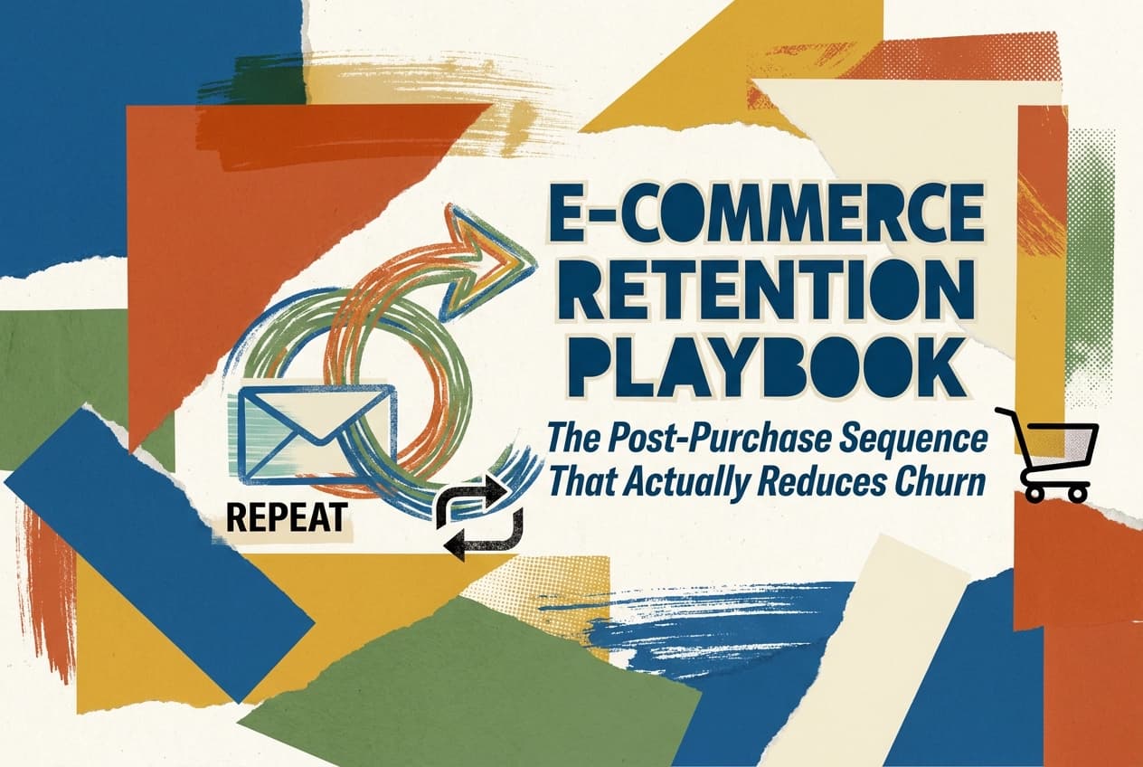 Professional header image for step-by-step guide: E-commerce Retention Playbook: The Post-Purchase Sequence...
