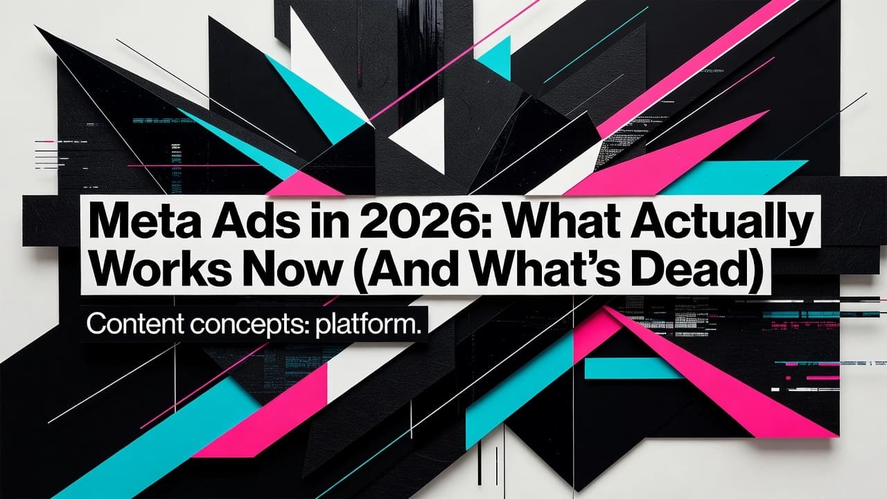 Professional header image for industry analysis: Meta Ads in 2026: What Actually Works Now (And What's Dead)