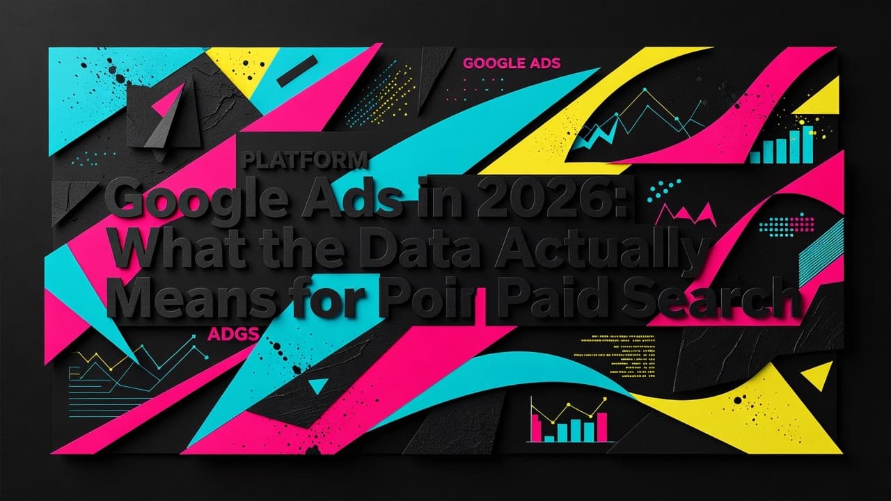 Professional header image for industry analysis: Google Ads in 2026: What the Data Actually Means for Paid...