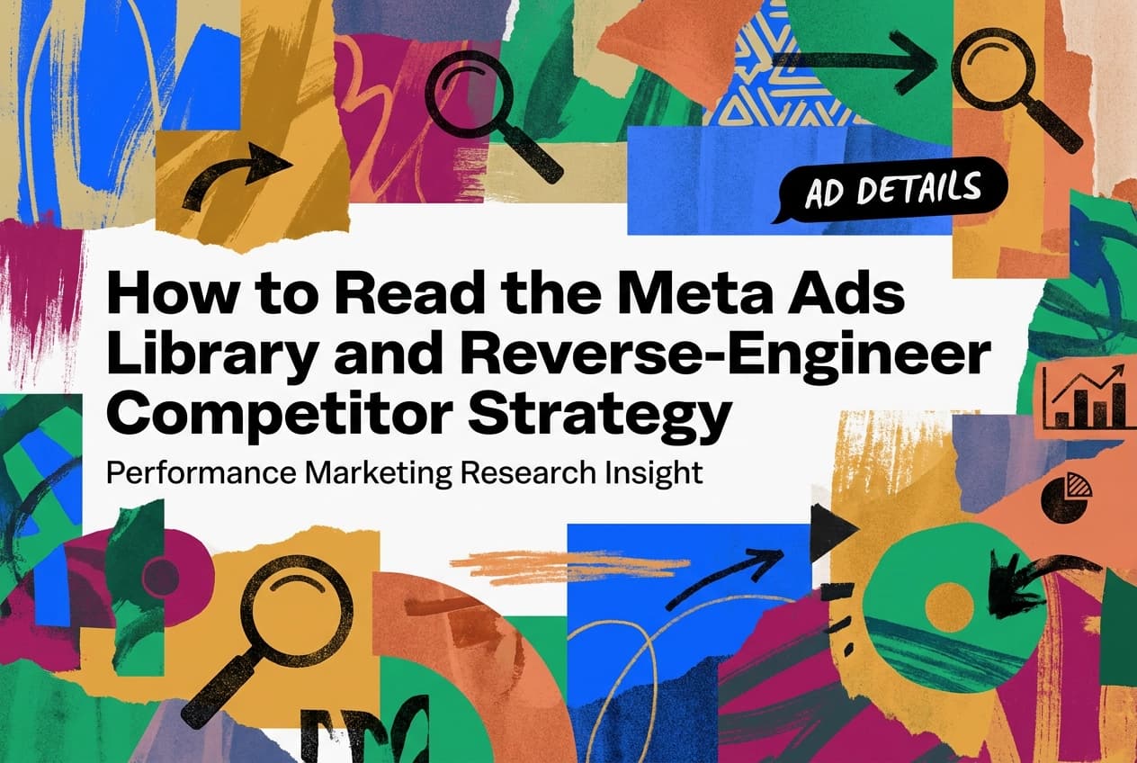 Professional header image for step-by-step guide: How to Read the Meta Ads Library and Reverse-Engineer Com...