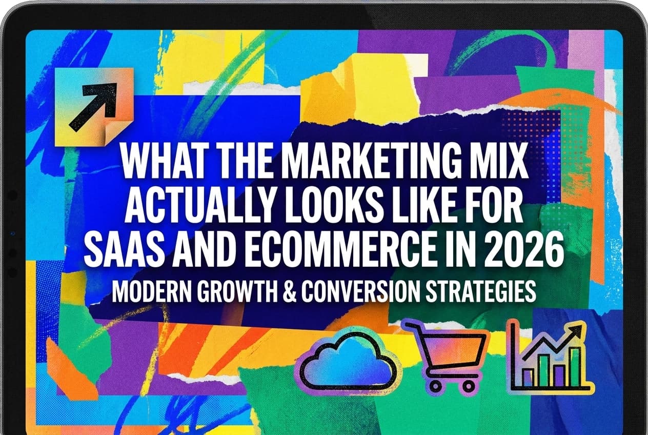 Professional header image for industry analysis: What the Marketing Mix Actually Looks Like for SaaS and E...